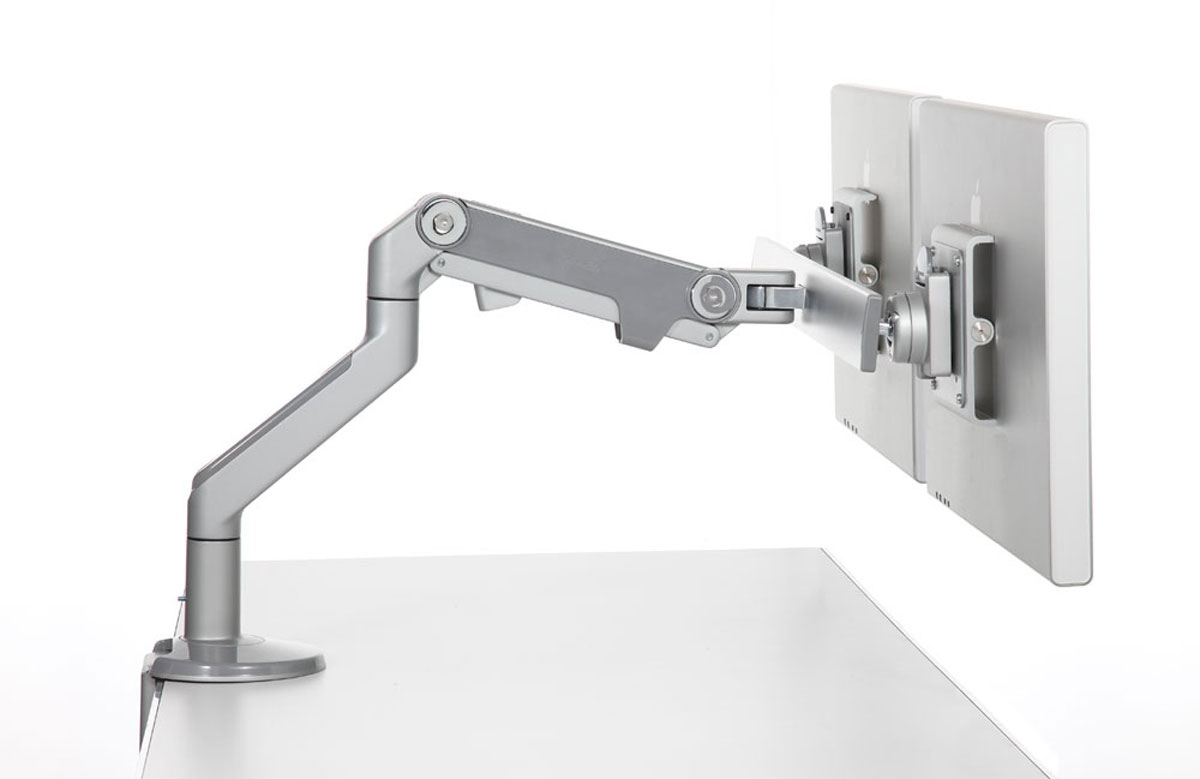 HumanScale M8 Dual Monitor Arm with Crossbar Ergonomic Monitor Arms